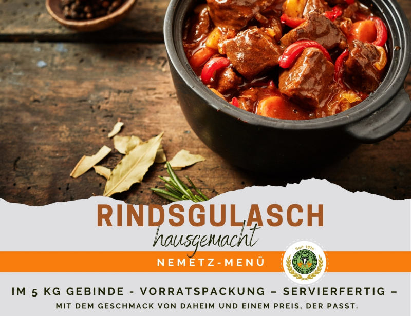 Hausgemachtes Men Rindsgulasch