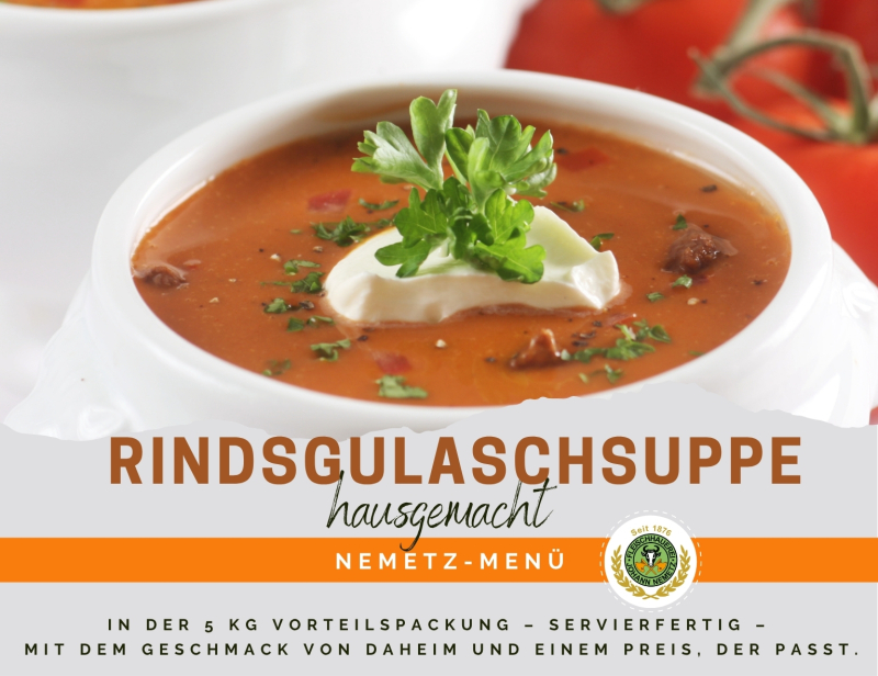 Hausgemachtes Men Rind Gulaschsuppe