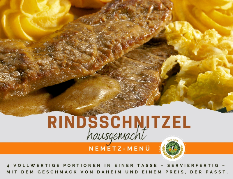 Hausgemachtes Men Rindsschnitzel 