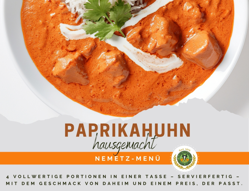 Hausgemachtes Men Paprikahuhn 