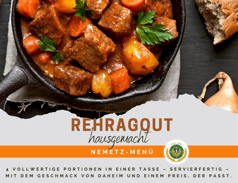 Hausgemachtes Men Rehragout 